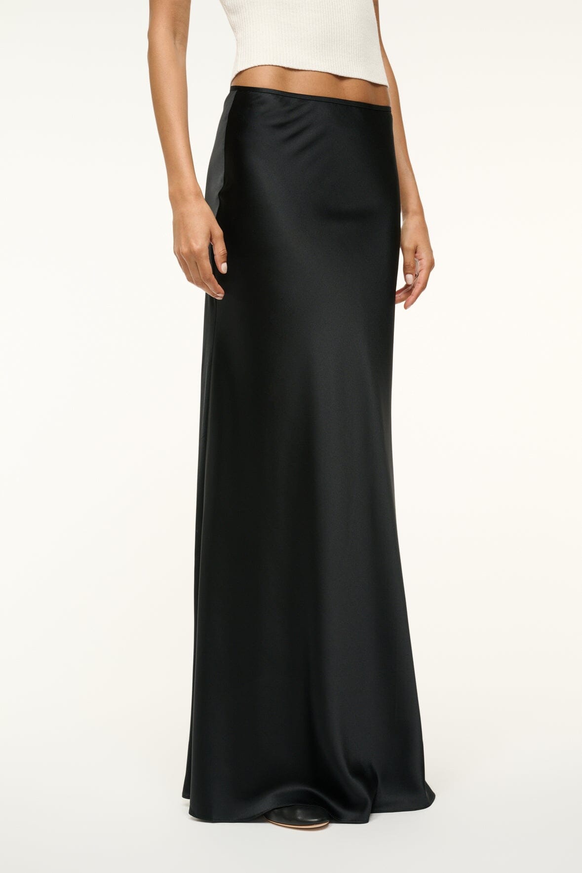 ODIN SILK SKIRT BLACK