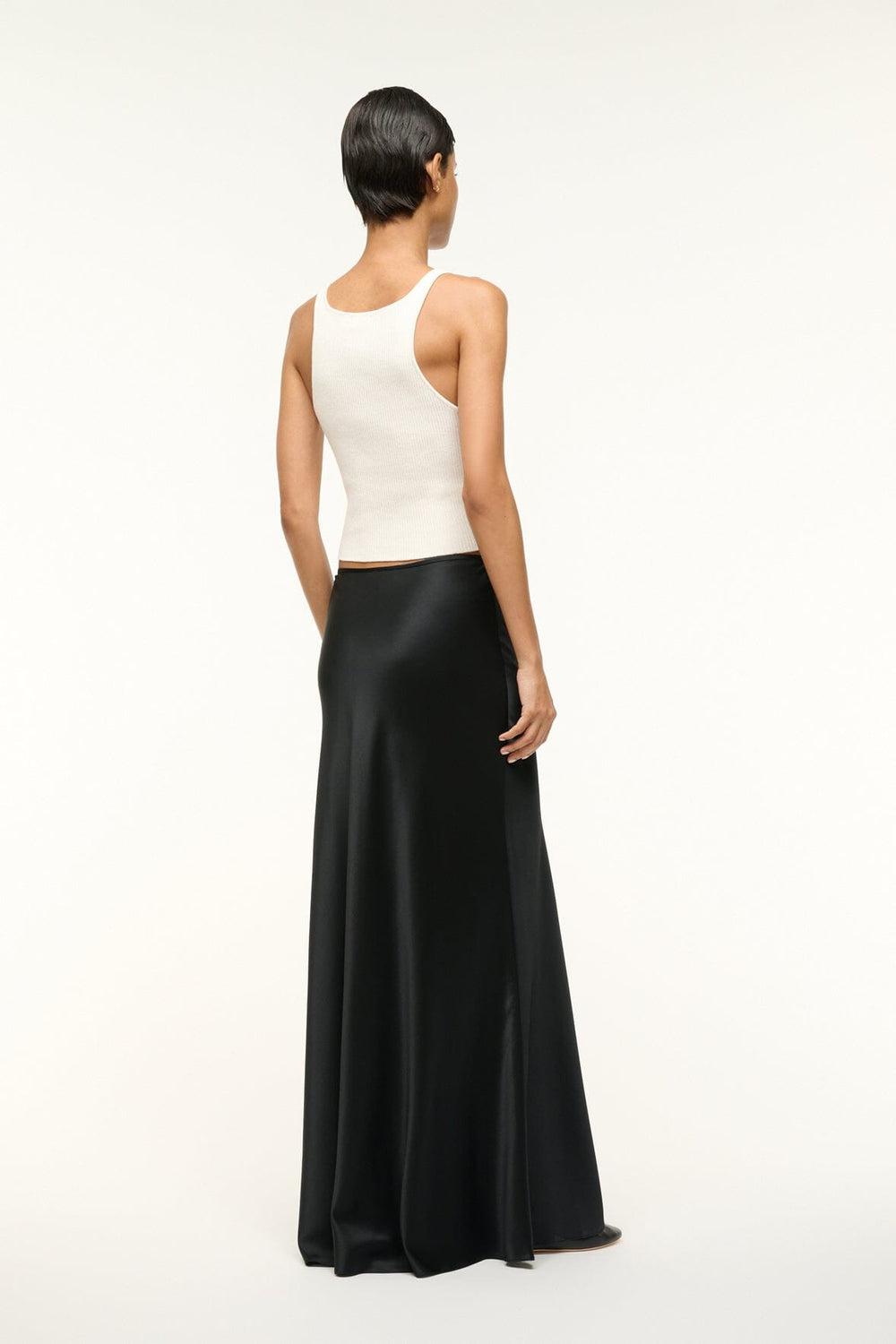 ODIN SILK SKIRT BLACK