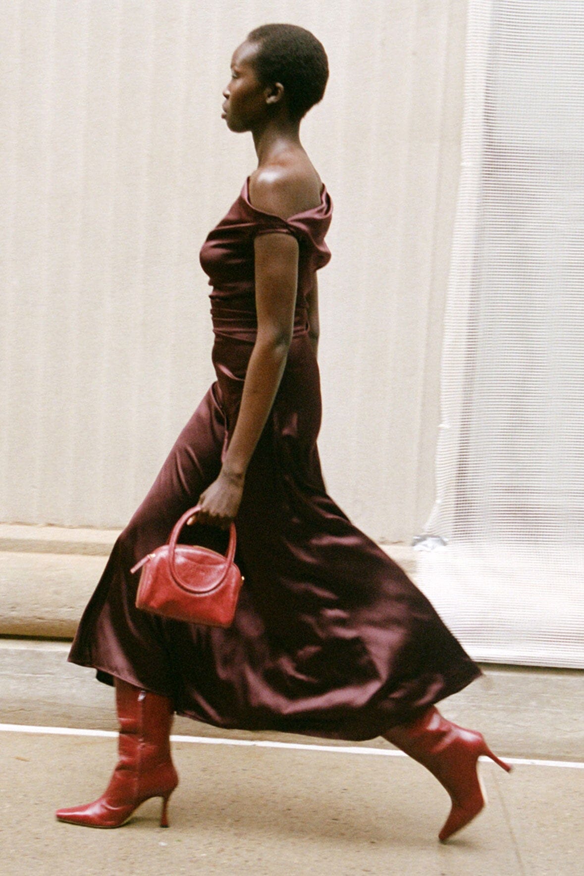 PHARE DRESS MERLOT
