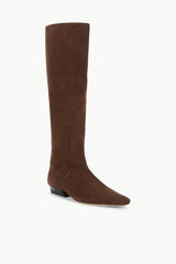 WALLY FLAT BOOT MAHOGANY SUEDE