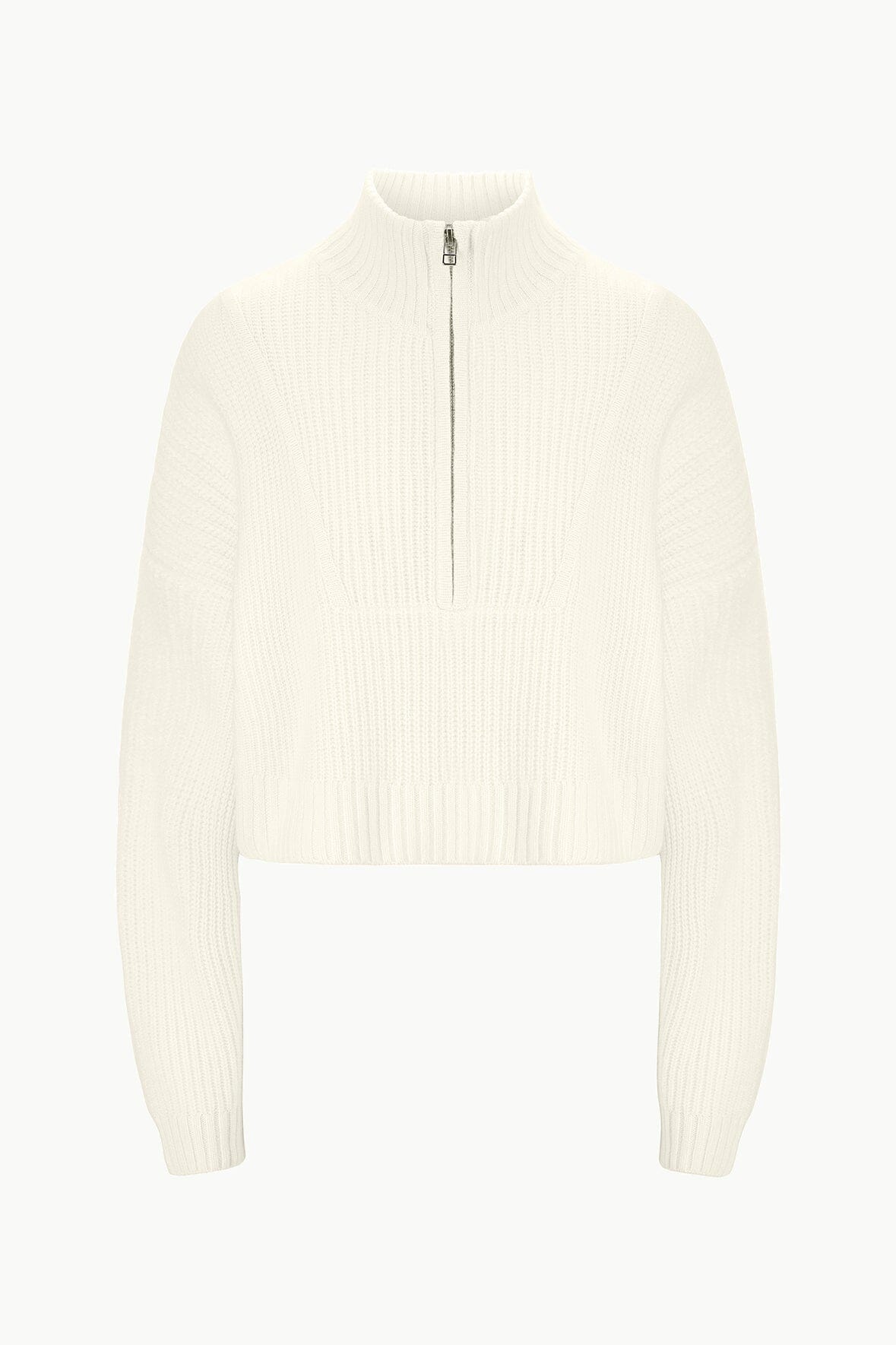 CASHMERE CROPPED HAMPTON SWEATER IVORY