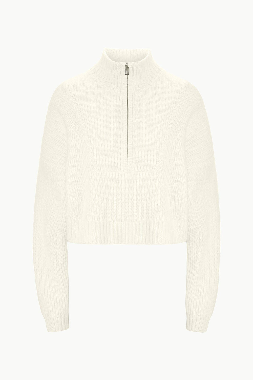 CASHMERE CROPPED HAMPTON SWEATER IVORY