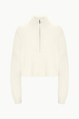 CASHMERE CROPPED HAMPTON SWEATER IVORY