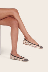 NELL CROCHET BALLERINA CREAM BLACK
