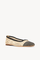 NELL CROCHET BALLERINA CREAM BLACK