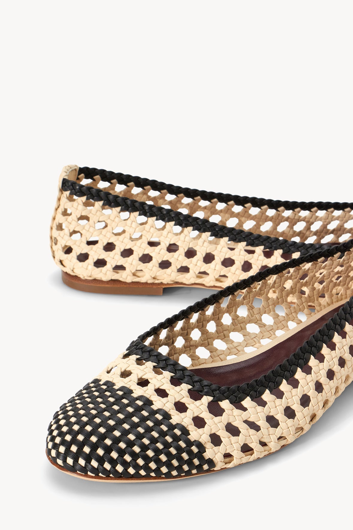 NELL CROCHET BALLERINA CREAM BLACK