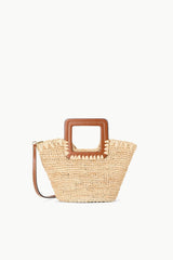 SHIRLEY RAFFIA MINI BUCKET NATURAL TAN