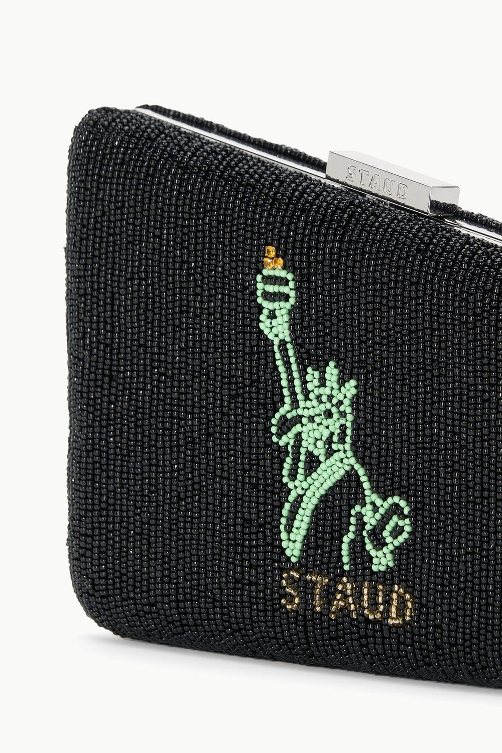 CARMELLA BEADED CLUTCH NYC SKYLINE