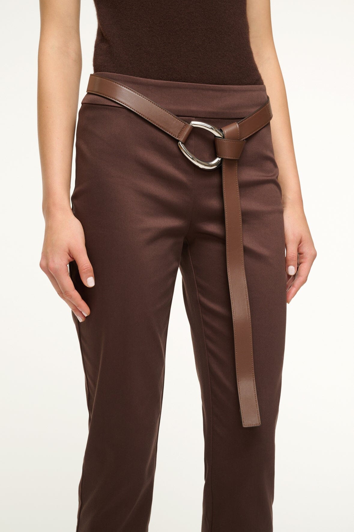 30MM WRAP BELT MAHOGANY SILVER