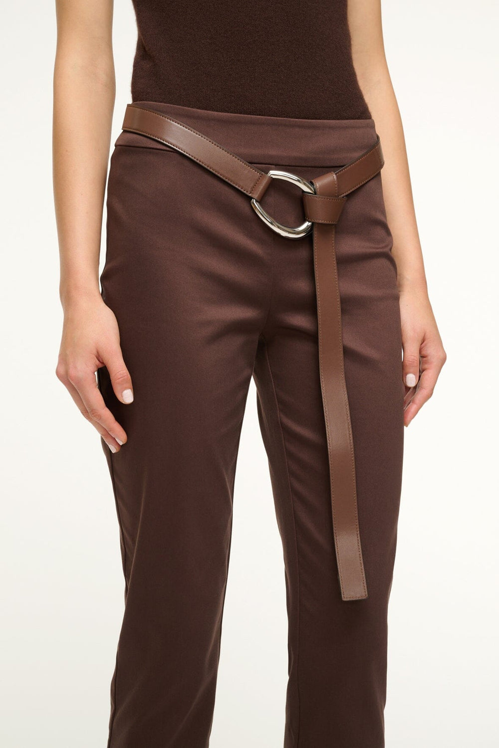 30MM WRAP BELT MAHOGANY SILVER