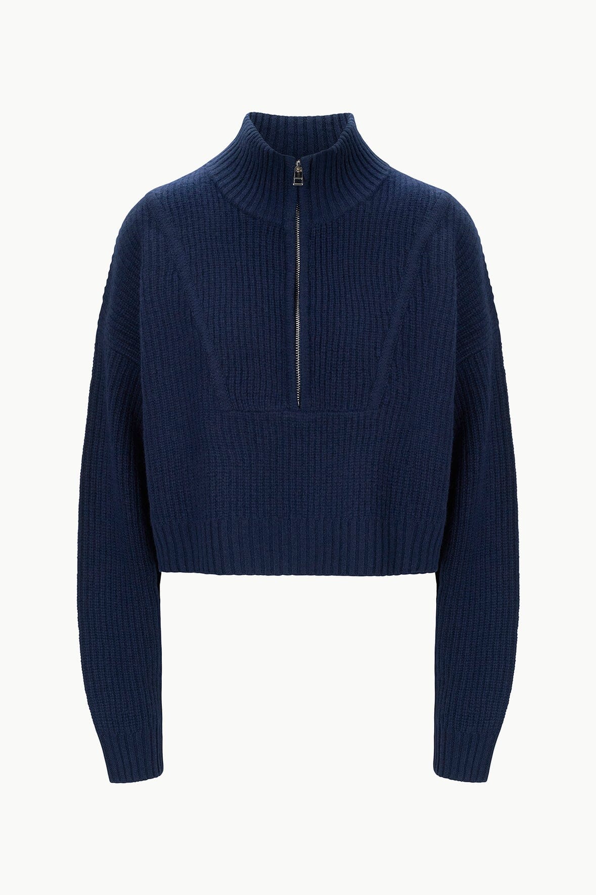 CASHMERE CROPPED HAMPTON SWEATER NAVY
