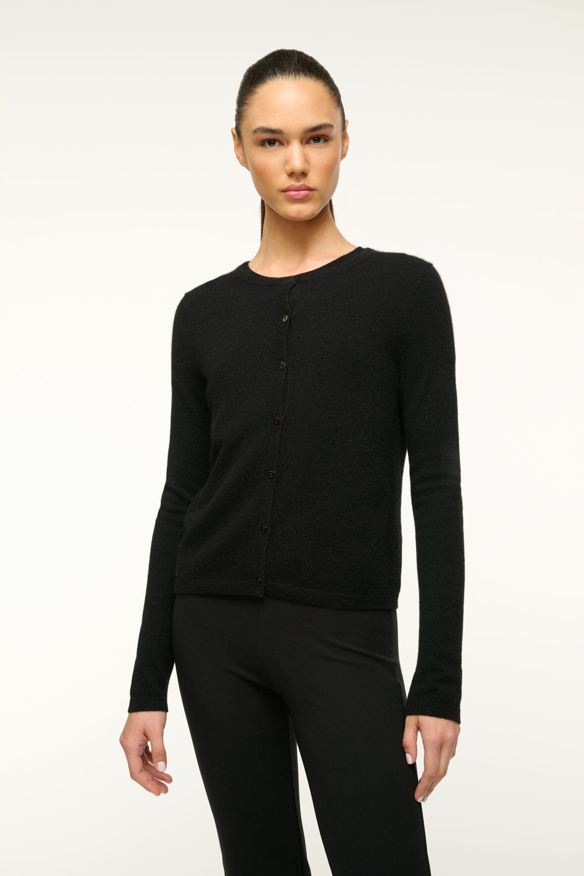 MIDNIGHT CASHMERE CARDIGAN BLACK
