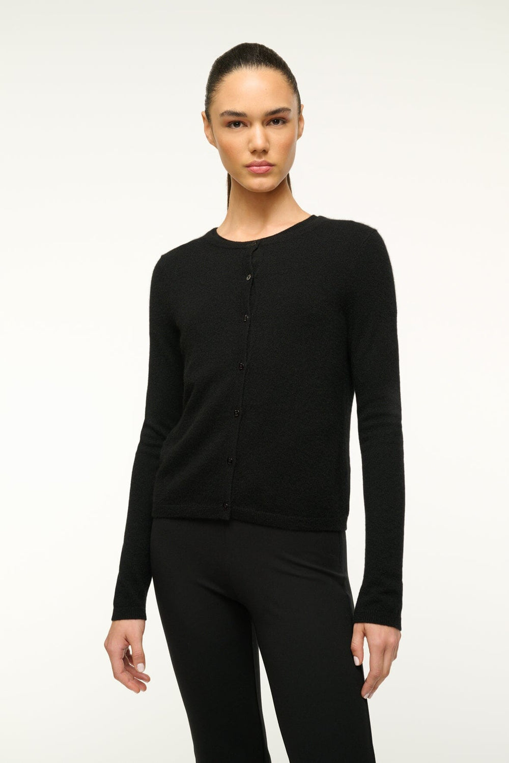MIDNIGHT CASHMERE CARDIGAN BLACK
