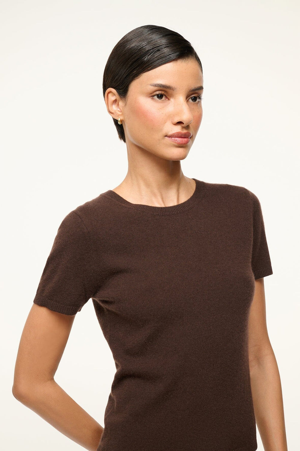 EASY CASHMERE TEE DARK CHOCOLATE