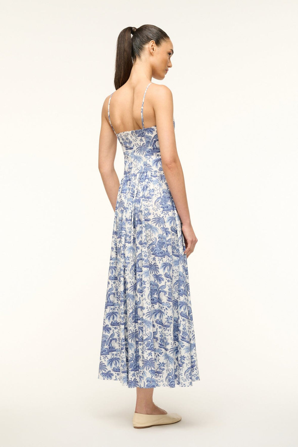 DENA DRESS BLUE TOILE