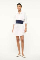 MICHELLE DRESS WHITE NAVY