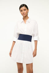 MICHELLE DRESS WHITE NAVY