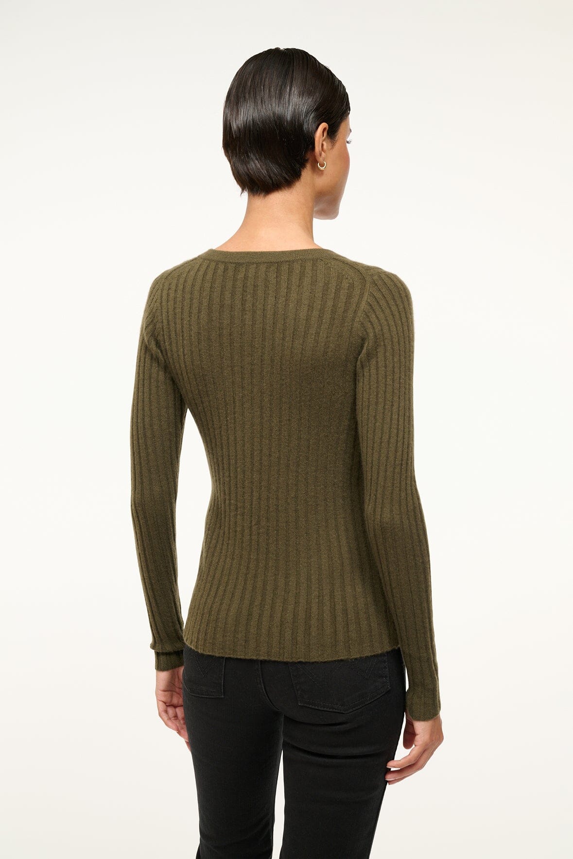 CARGO CASHMERE SWEATER DARK OLIVE
