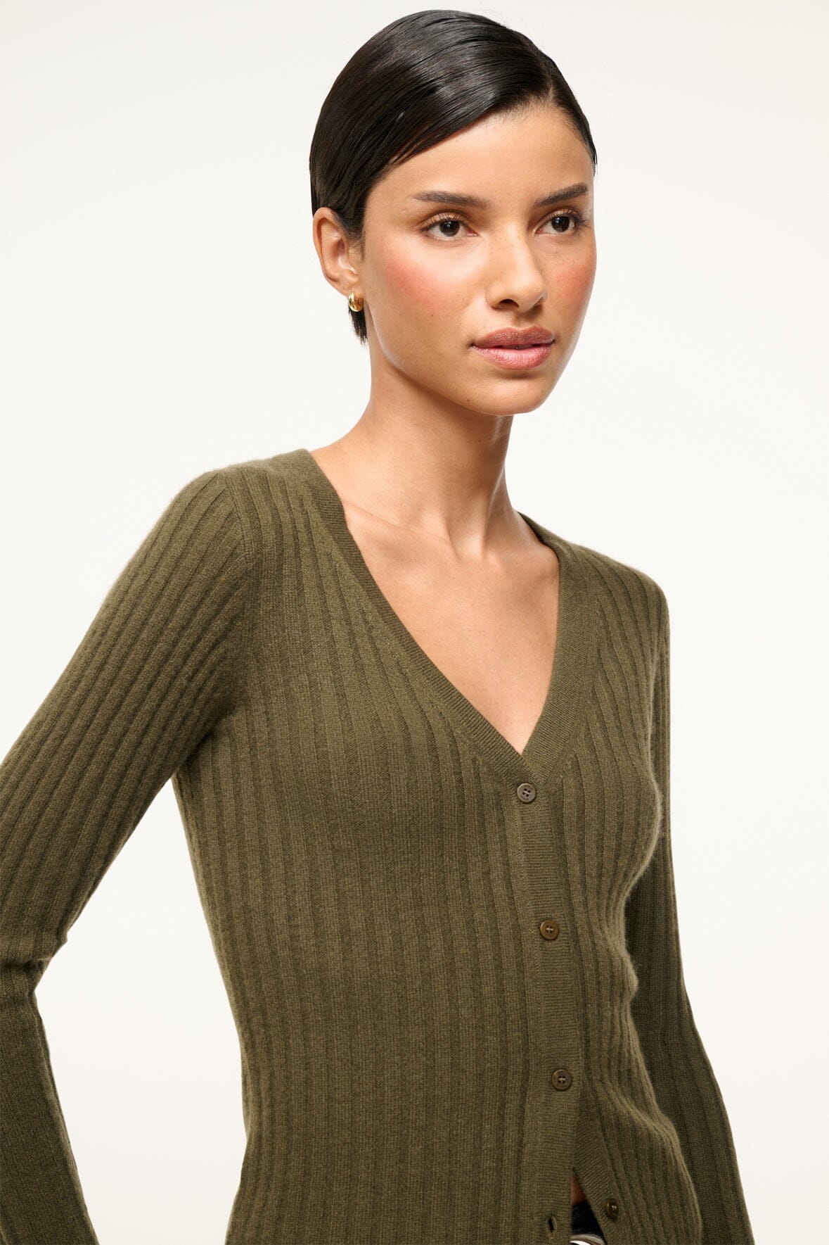 CARGO CASHMERE SWEATER DARK OLIVE