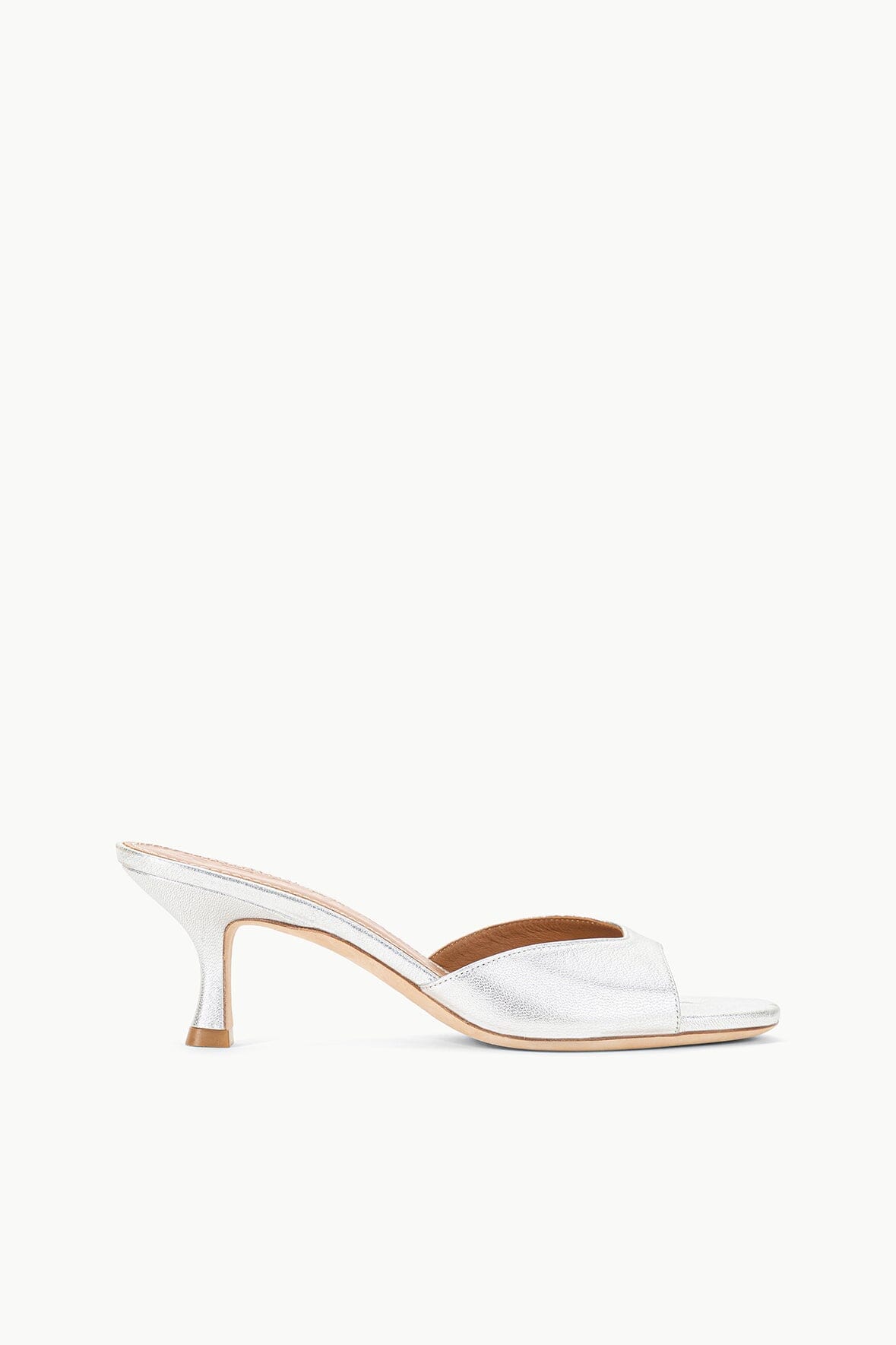 BRIGITTE MULE SILVER SATIN