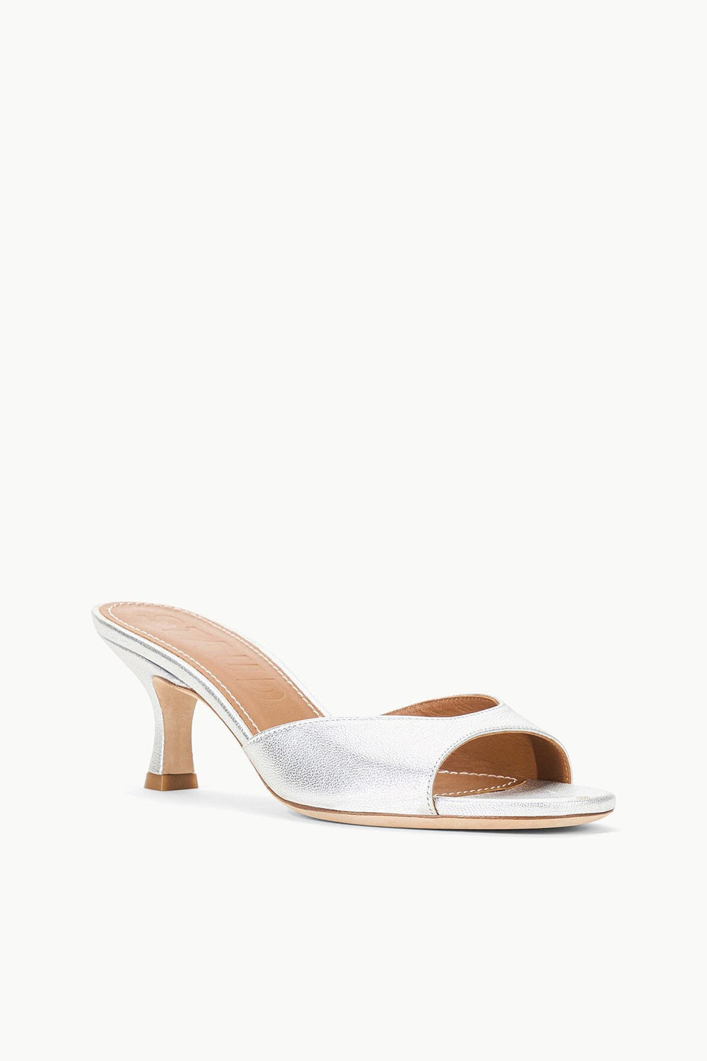 BRIGITTE MULE SILVER SATIN