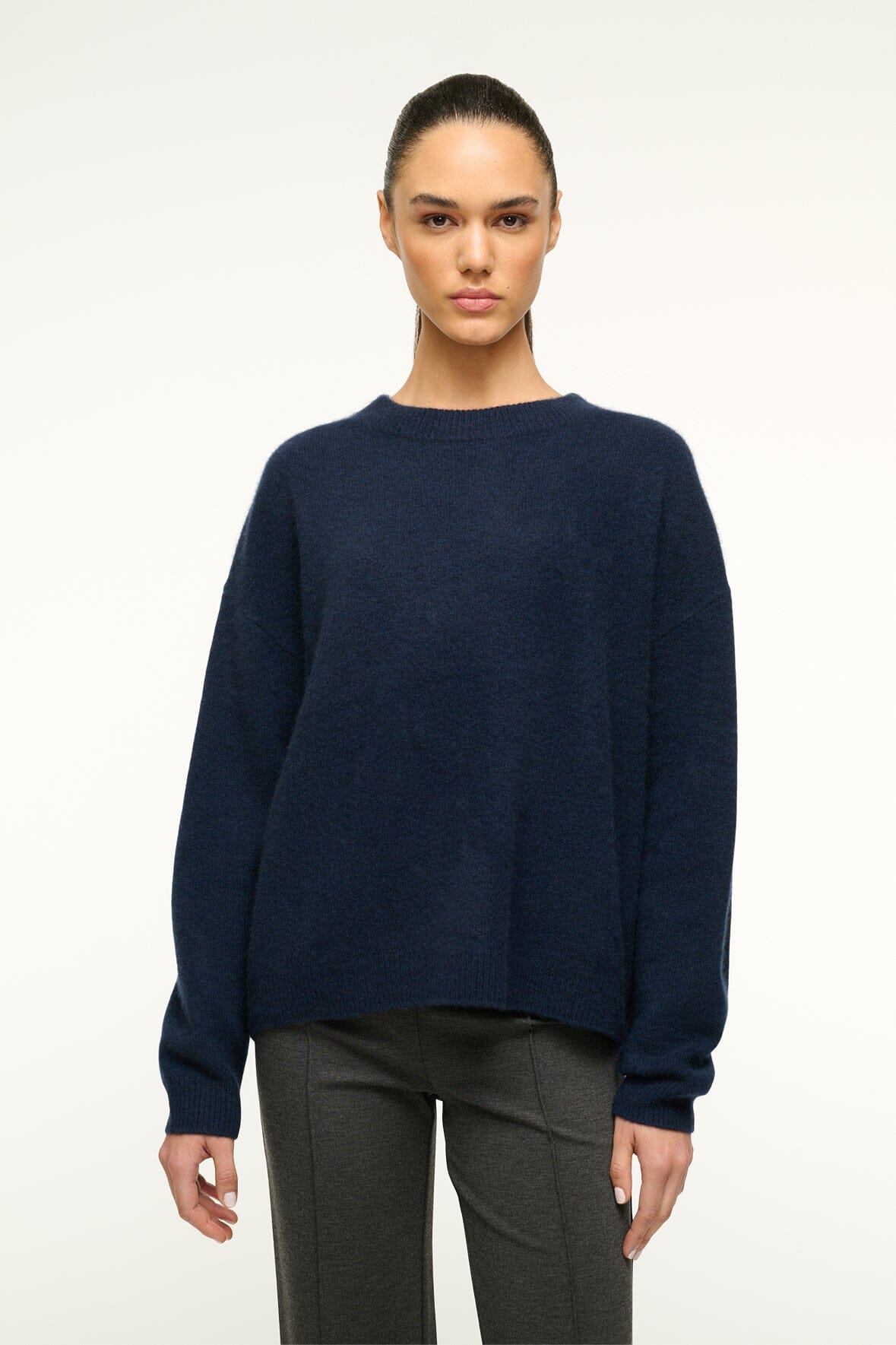 SERRANO CASHMERE RELAXED CREW NAVY