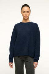 SERRANO CASHMERE RELAXED CREW NAVY