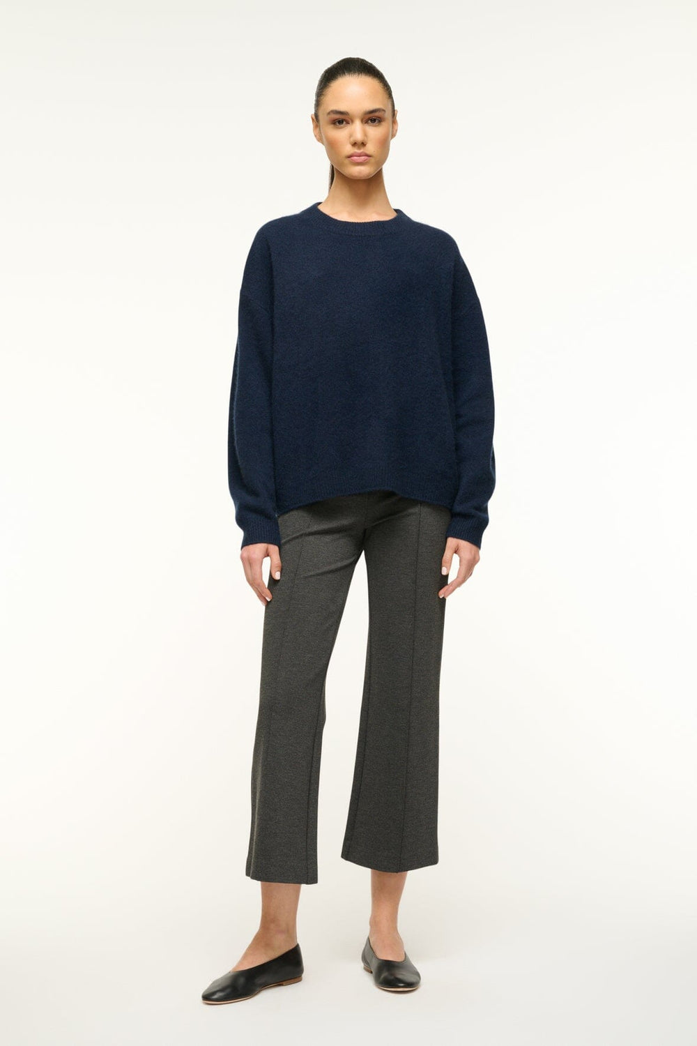SERRANO CASHMERE RELAXED CREW NAVY
