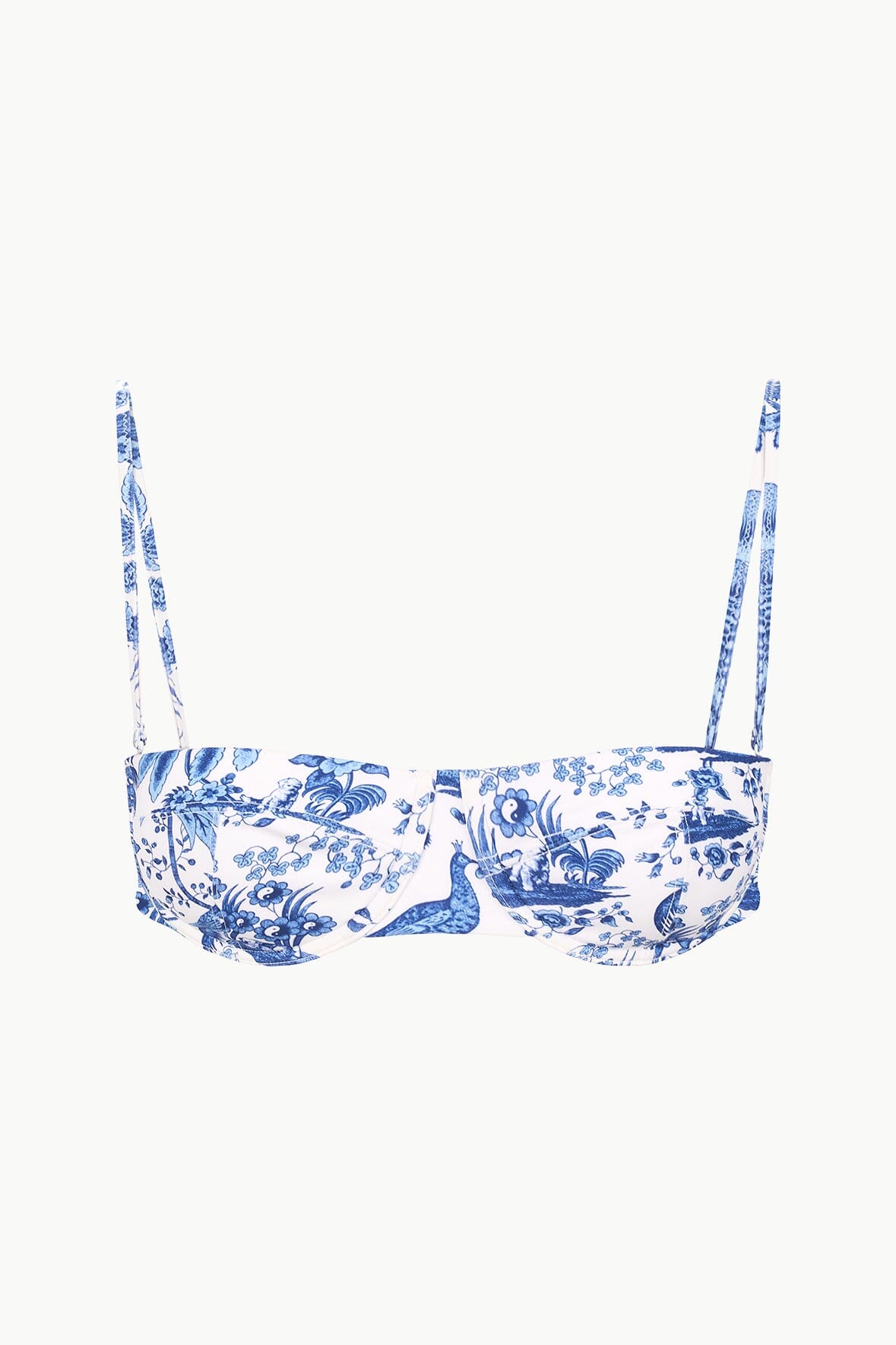 JO BALCONETTE BIKINI TOP BLUE TOILE