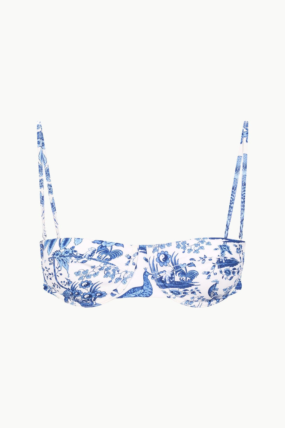JO BALCONETTE BIKINI TOP BLUE TOILE