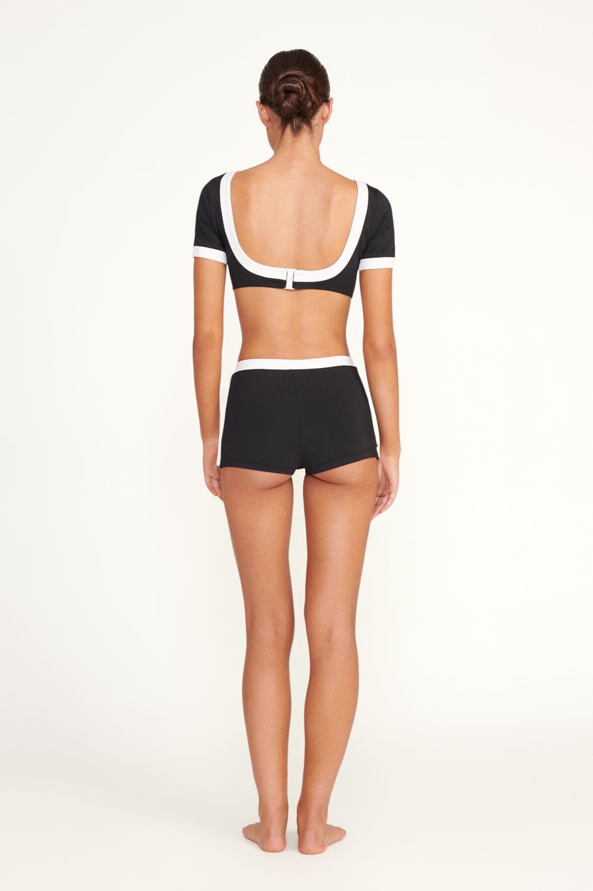 NELL SWIM SKIRT BLACK/WHITE 1
