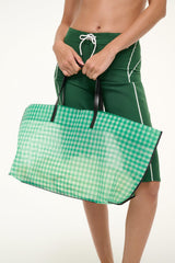 CHRISTOS LARGE MESH TOTE JADE GINGHAM
