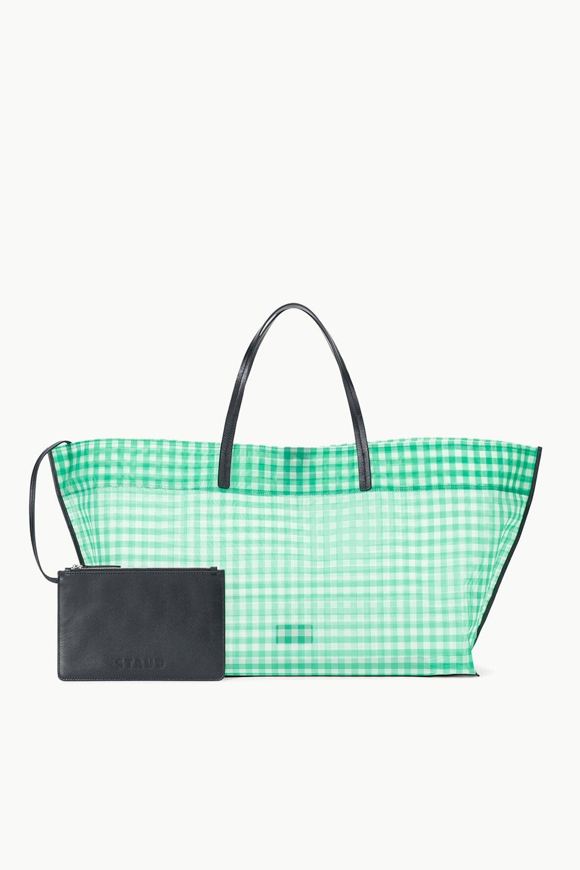 CHRISTOS LARGE MESH TOTE JADE GINGHAM