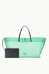 CHRISTOS LARGE MESH TOTE JADE GINGHAM