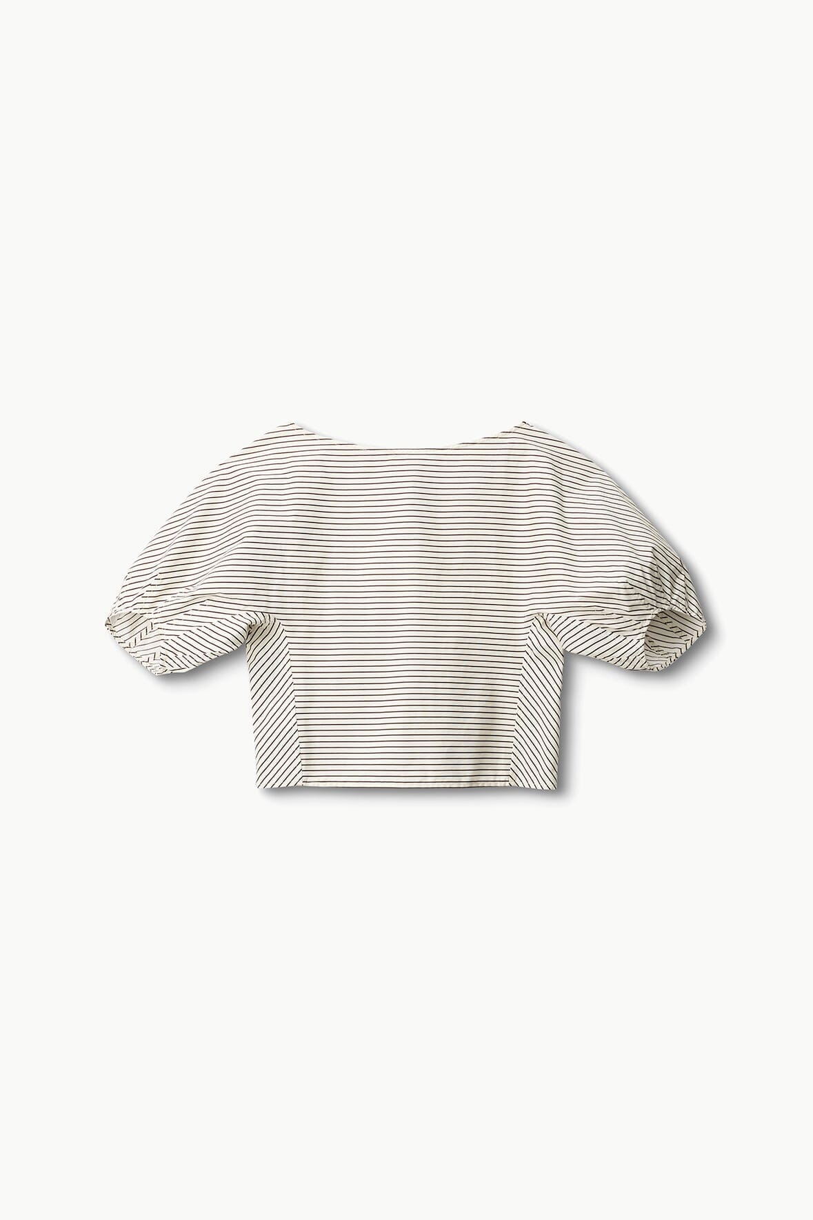 DIDI TOP IVORY DARK OAK MICRO STRIPE