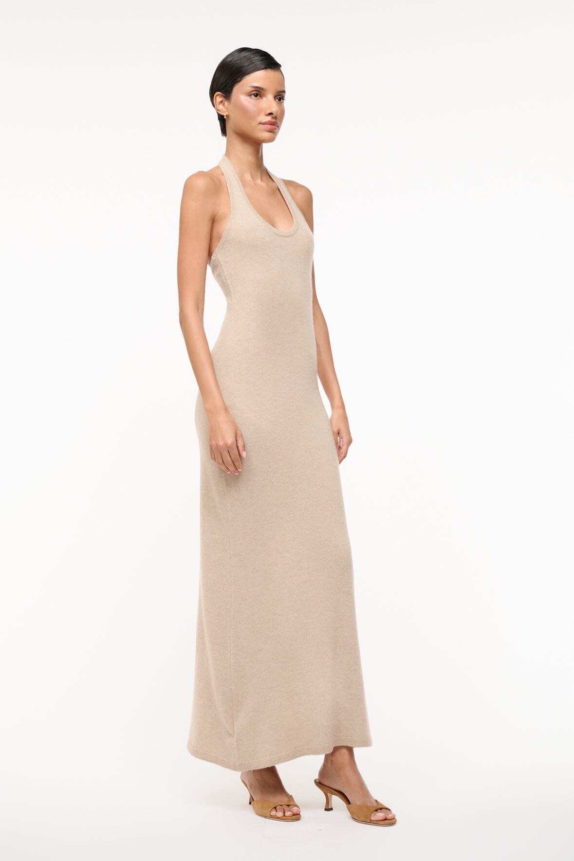CANELA CASHMERE DRESS STONE
