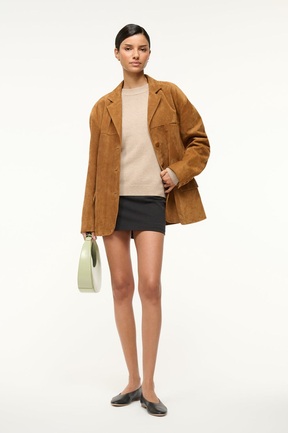 SERRANO CASHMERE RELAXED CREW STONE