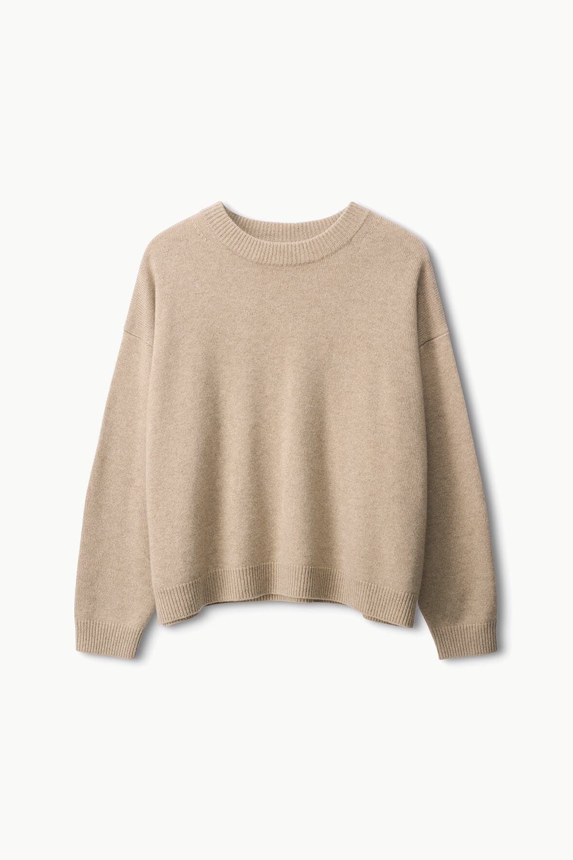 SERRANO CASHMERE RELAXED CREW STONE
