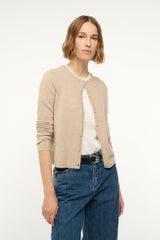 MIDNIGHT CASHMERE CARDIGAN STONE