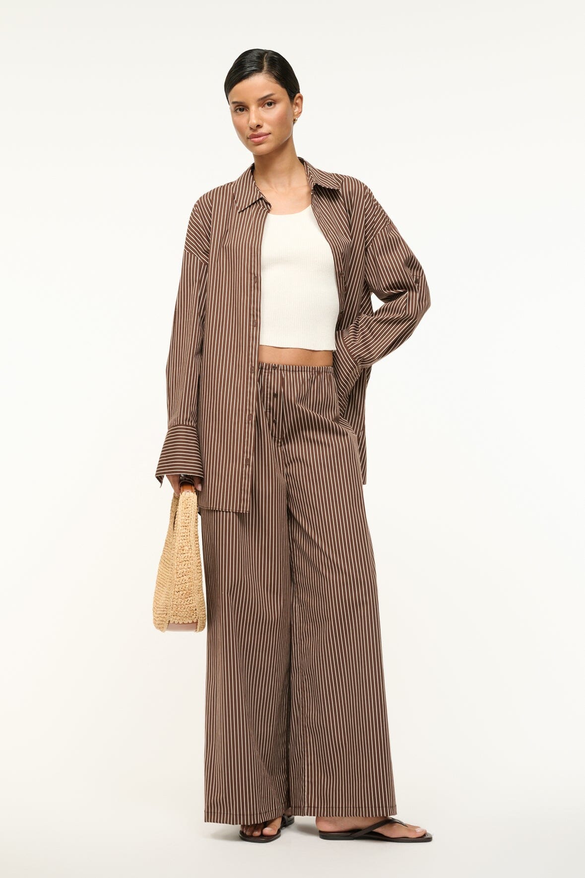 BONFIRE PANT DARK OAK MICRO STRIPE