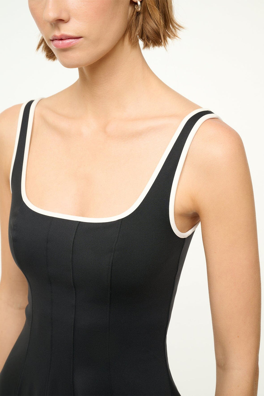 WELLS MINI SPORT DRESS BLACK IVORY