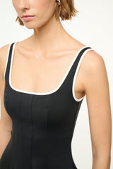 WELLS MINI SPORT DRESS BLACK IVORY