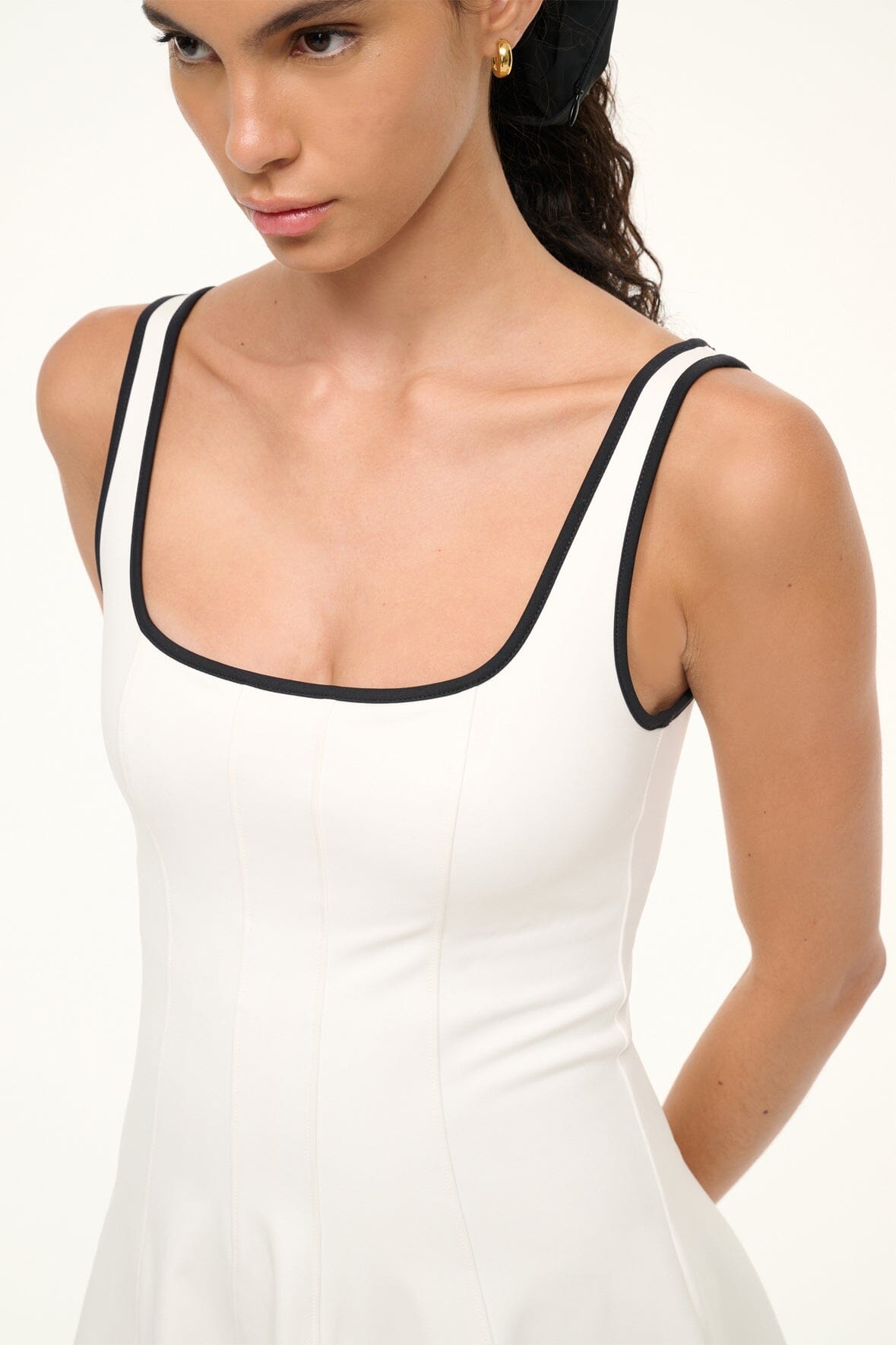 WELLS MINI SPORT DRESS IVORY BLACK