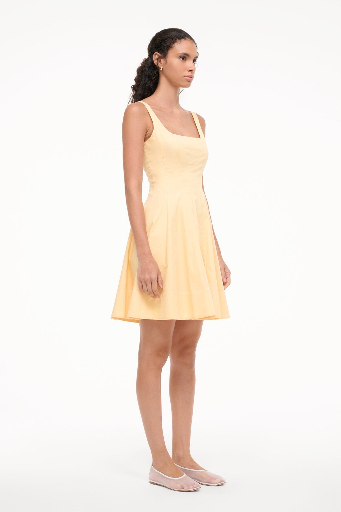 WELLS MINI DRESS PALE HONEY