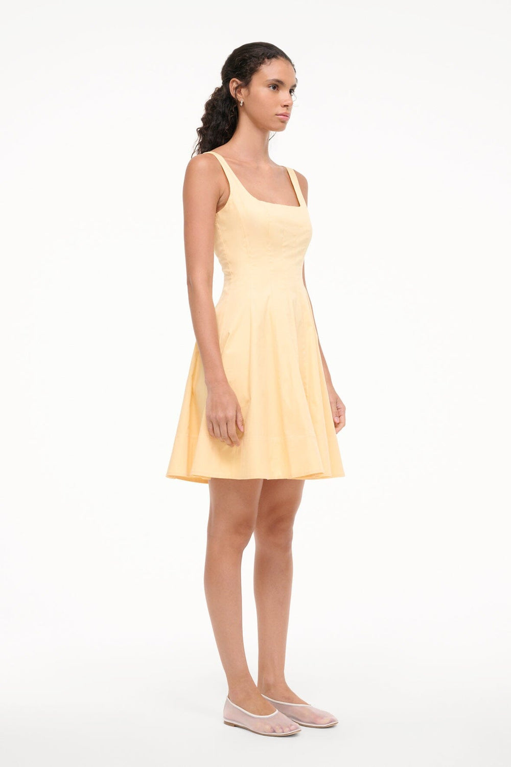 WELLS MINI DRESS PALE HONEY