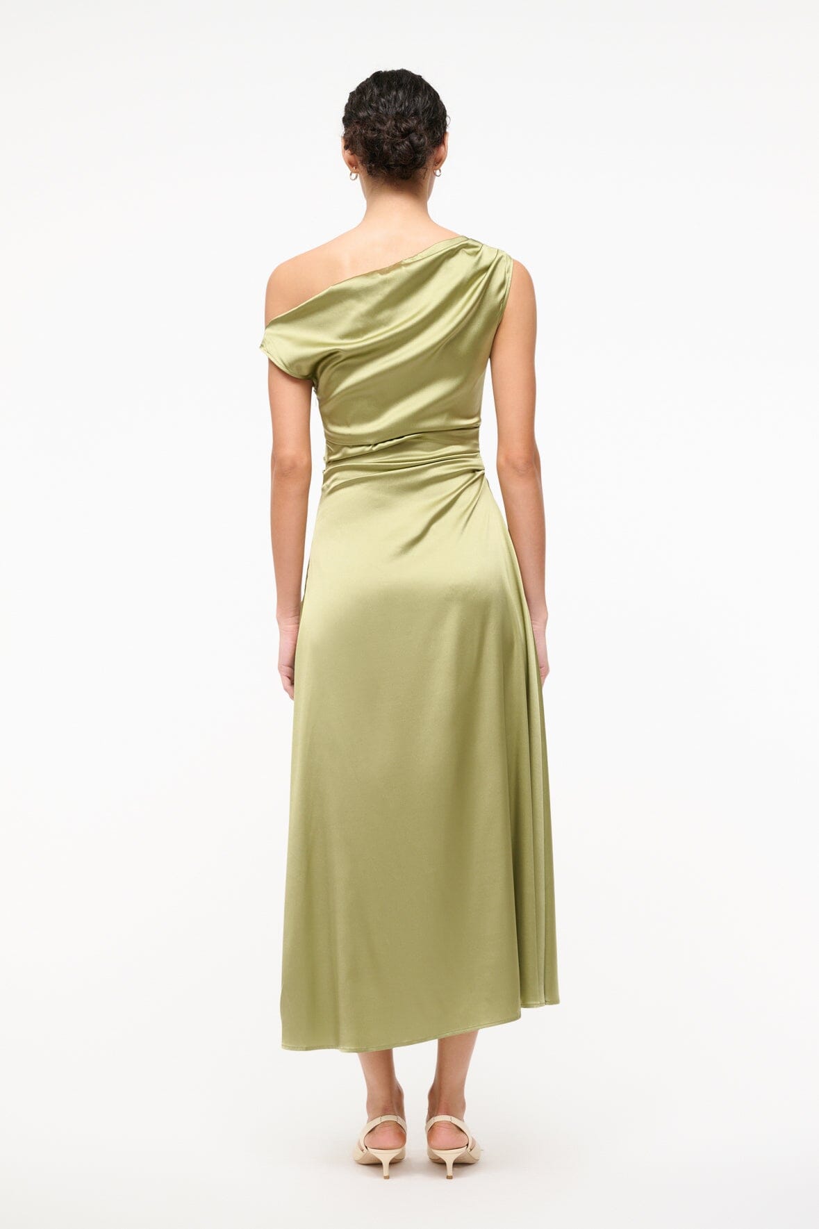 PHARE SILK DRESS MOSS