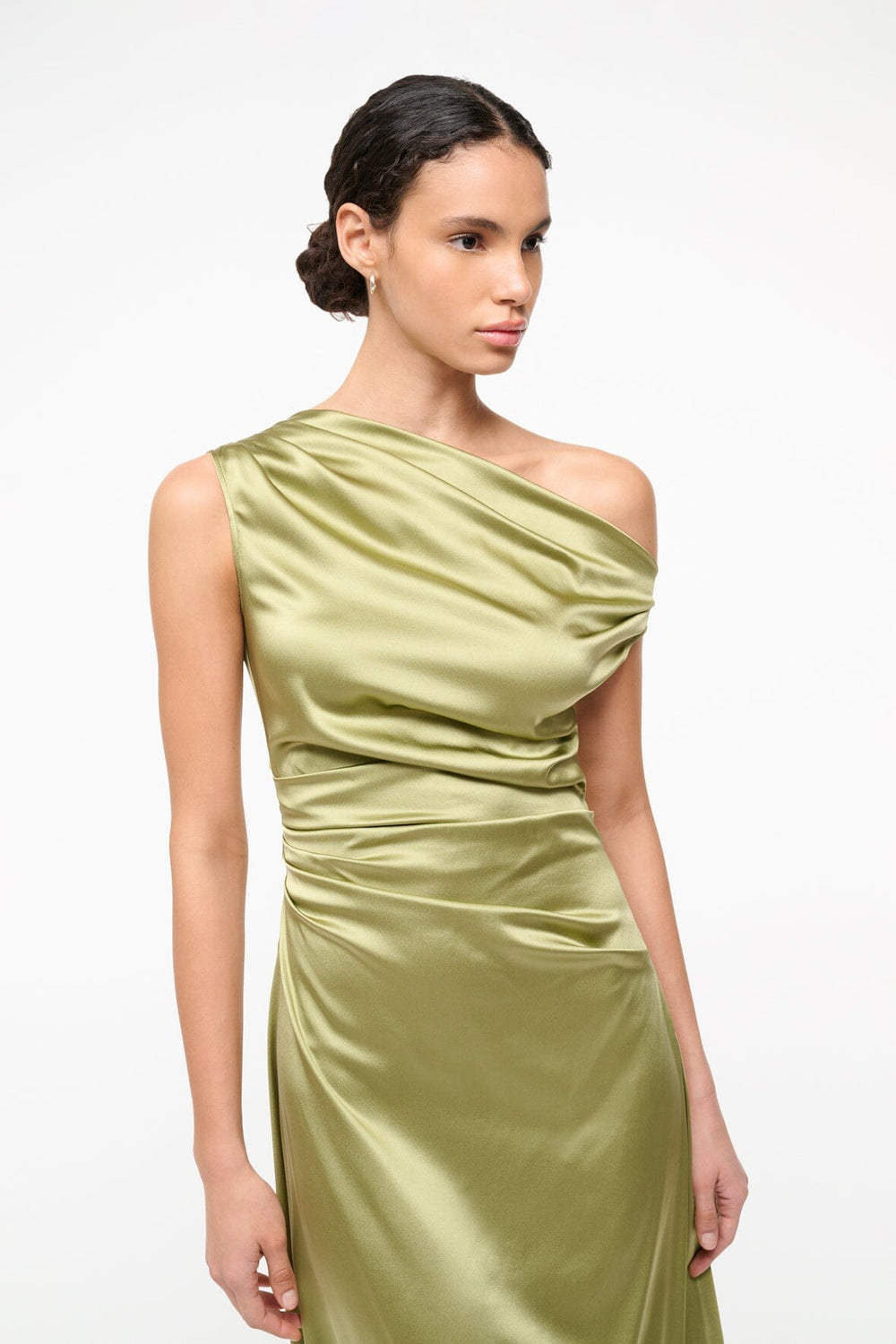 PHARE SILK DRESS MOSS