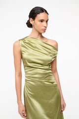 PHARE SILK DRESS MOSS