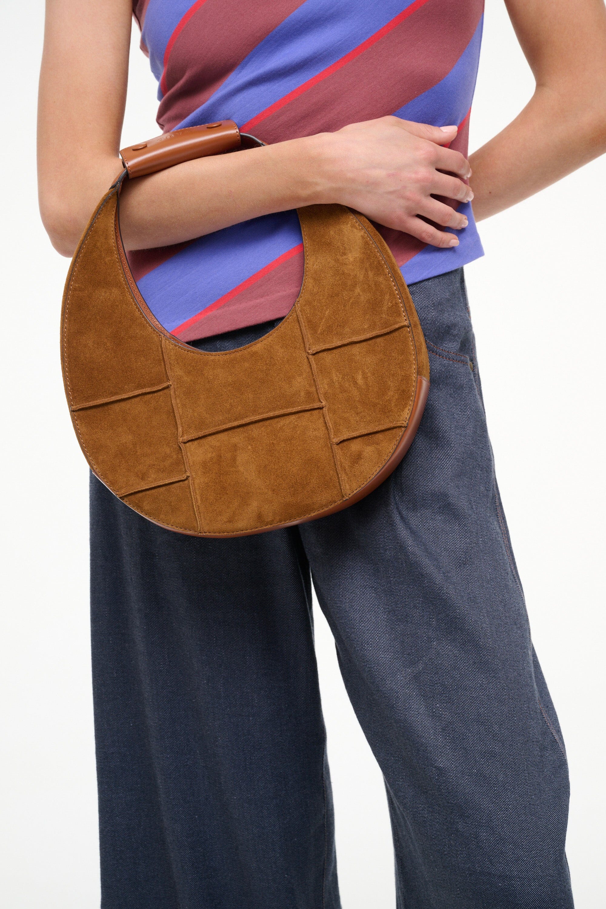 MOON TOTE BAG TAN SUEDE