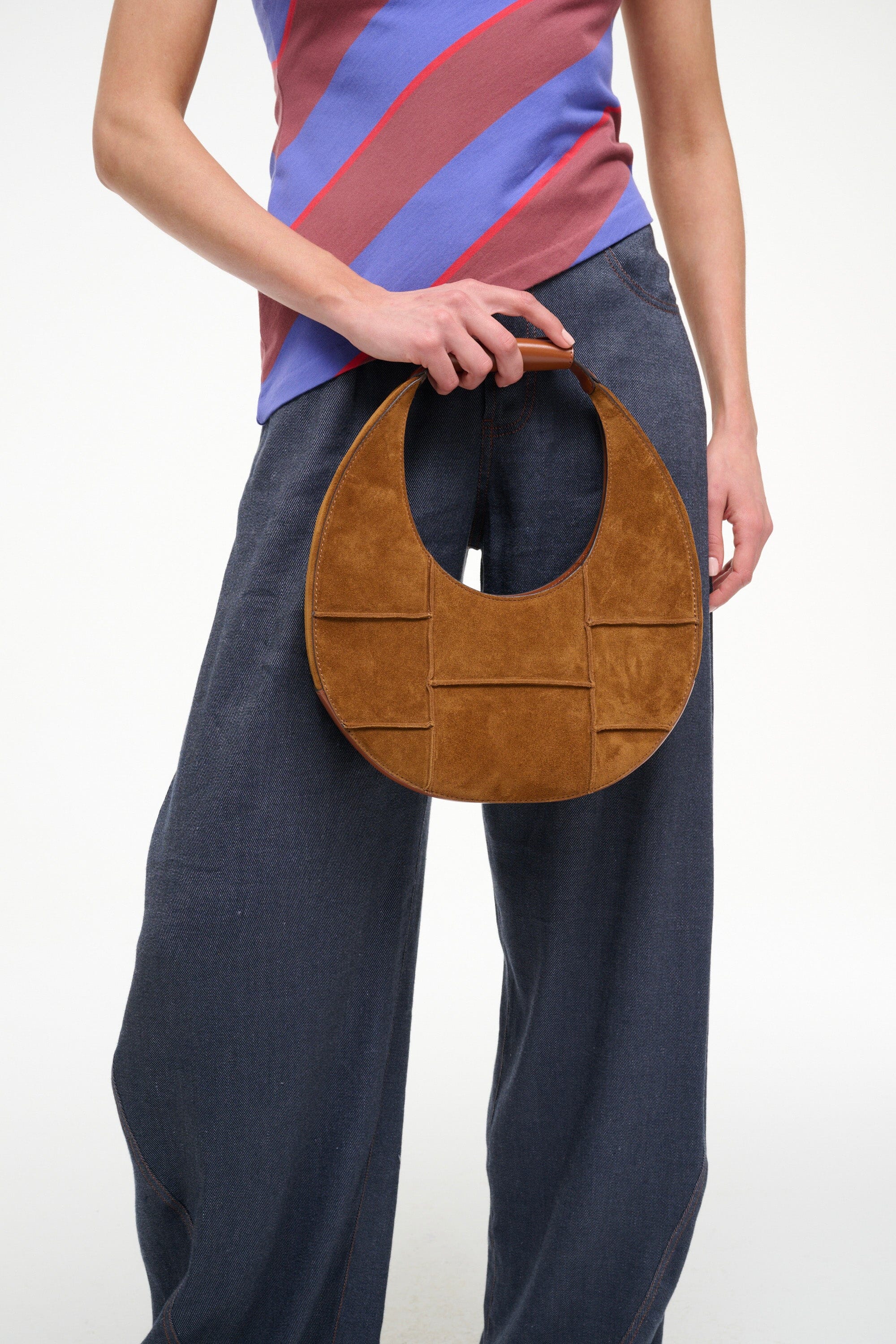 MOON TOTE BAG TAN SUEDE